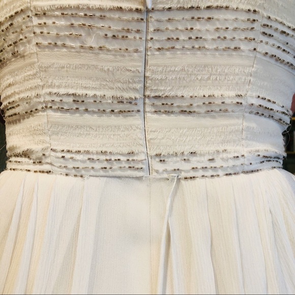 JASON WU Cream Silk Beaded Strapless Dress 8 4 - Picture 7 of 9